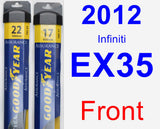 Front Wiper Blade Pack for 2012 Infiniti EX35 - Assurance