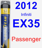 Passenger Wiper Blade for 2012 Infiniti EX35 - Assurance