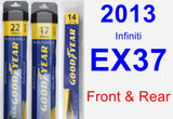 Front & Rear Wiper Blade Pack for 2013 Infiniti EX37 - Assurance