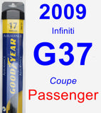 Passenger Wiper Blade for 2009 Infiniti G37 - Assurance