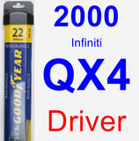 Driver Wiper Blade for 2000 Infiniti QX4 - Assurance