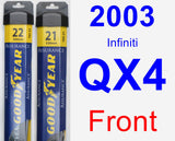 Front Wiper Blade Pack for 2003 Infiniti QX4 - Assurance