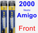 Front Wiper Blade Pack for 2000 Isuzu Amigo - Assurance