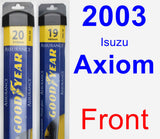 Front Wiper Blade Pack for 2003 Isuzu Axiom - Assurance