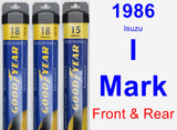 Front & Rear Wiper Blade Pack for 1986 Isuzu I-Mark - Assurance