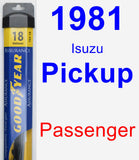 Passenger Wiper Blade for 1981 Isuzu Pickup - Assurance