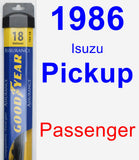 Passenger Wiper Blade for 1986 Isuzu Pickup - Assurance