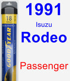 Passenger Wiper Blade for 1991 Isuzu Rodeo - Assurance