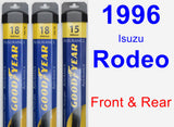 Front & Rear Wiper Blade Pack for 1996 Isuzu Rodeo - Assurance