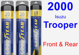 Front & Rear Wiper Blade Pack for 2000 Isuzu Trooper - Assurance