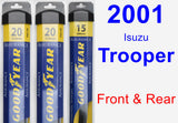 Front & Rear Wiper Blade Pack for 2001 Isuzu Trooper - Assurance