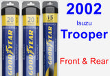Front & Rear Wiper Blade Pack for 2002 Isuzu Trooper - Assurance