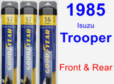 Front & Rear Wiper Blade Pack for 1985 Isuzu Trooper - Assurance