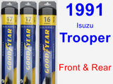 Front & Rear Wiper Blade Pack for 1991 Isuzu Trooper - Assurance