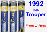 Front & Rear Wiper Blade Pack for 1992 Isuzu Trooper - Assurance