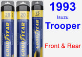 Front & Rear Wiper Blade Pack for 1993 Isuzu Trooper - Assurance