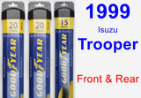 Front & Rear Wiper Blade Pack for 1999 Isuzu Trooper - Assurance