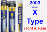 Front & Rear Wiper Blade Pack for 2003 Jaguar X-Type - Assurance