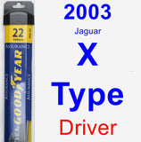 Driver Wiper Blade for 2003 Jaguar X-Type - Assurance