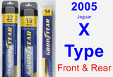 Front & Rear Wiper Blade Pack for 2005 Jaguar X-Type - Assurance