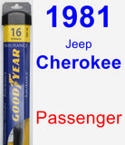 Passenger Wiper Blade for 1981 Jeep Cherokee - Assurance