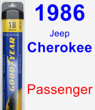 Passenger Wiper Blade for 1986 Jeep Cherokee - Assurance