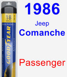 Passenger Wiper Blade for 1986 Jeep Comanche - Assurance