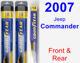 Front & Rear Wiper Blade Pack for 2007 Jeep Commander - Assurance