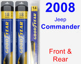 Front & Rear Wiper Blade Pack for 2008 Jeep Commander - Assurance