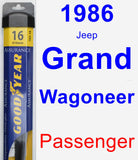 Passenger Wiper Blade for 1986 Jeep Grand Wagoneer - Assurance