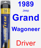 Driver Wiper Blade for 1989 Jeep Grand Wagoneer - Assurance