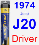 Driver Wiper Blade for 1974 Jeep J20 - Assurance