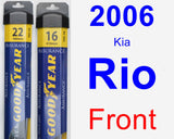 Front Wiper Blade Pack for 2006 Kia Rio - Assurance
