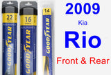 Front & Rear Wiper Blade Pack for 2009 Kia Rio - Assurance