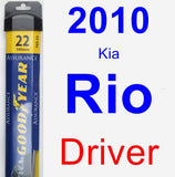 Driver Wiper Blade for 2010 Kia Rio - Assurance