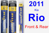 Front & Rear Wiper Blade Pack for 2011 Kia Rio - Assurance