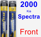 Front Wiper Blade Pack for 2000 Kia Spectra - Assurance