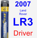 Driver Wiper Blade for 2007 Land Rover LR3 - Assurance