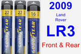 Front & Rear Wiper Blade Pack for 2009 Land Rover LR3 - Assurance