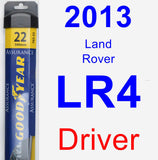 Driver Wiper Blade for 2013 Land Rover LR4 - Assurance