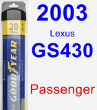 Passenger Wiper Blade for 2003 Lexus GS430 - Assurance