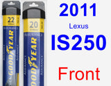 Front Wiper Blade Pack for 2011 Lexus IS250 - Assurance