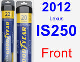 Front Wiper Blade Pack for 2012 Lexus IS250 - Assurance