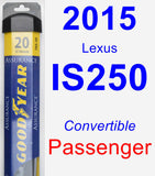 Passenger Wiper Blade for 2015 Lexus IS250 - Assurance