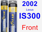 Front Wiper Blade Pack for 2002 Lexus IS300 - Assurance