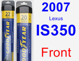 Front Wiper Blade Pack for 2007 Lexus IS350 - Assurance