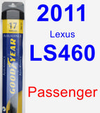 Passenger Wiper Blade for 2011 Lexus LS460 - Assurance