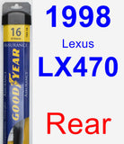 Rear Wiper Blade for 1998 Lexus LX470 - Assurance