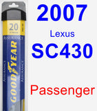 Passenger Wiper Blade for 2007 Lexus SC430 - Assurance