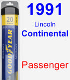 Passenger Wiper Blade for 1991 Lincoln Continental - Assurance